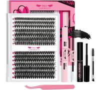 Pro Eyelash Extension Kit 280 Pieces False Corneal Eyelashes Extension Kit Individual Lashes With Lash Bond And Seal Eyelash Applicato Easy To Apply At Home (60d+80d-9-16mix Kit)