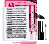 Pro Eyelash Extension Kit 280 Pieces False Corneal Eyelashes Extension Kit Individual Lashes With Lash Bond And Seal Eyelash Applicato Easy To Apply At Home (40d-9-16mix Kit)
