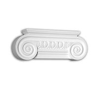 PRO[f]home® - Chapiteau de pilastre 451201 Élément de façade Pilastre Moulure exterieure style ionique blanc Profhome