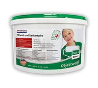 PRO[f]home Profhome Peinture Blanche Mur et Plafond Mate 12,5L | Haute Couvrance Monocouche, Peinture Intérieure Professionnelle, Blanc Mat Profond, Rendement 80m², Fabriqué en Allemagne