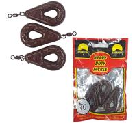 PRO Filstar Kit de pêche au Plomb de Base 3 x 70 g de Plomb de pêche à Pince avec émerillon, Ensemble de Plomb de pêche de Base, Plomb de Poire, Plomb de pêche, Poids de pêche, Poids de p