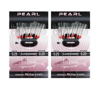 PRO FILSTAR Sabiki Krinkle Flash Pearl-White Lot de 2 x 10 hameçons N8 | Leurre de pêche DIA 0,25 mm - Pour pêche en mer - Pour maquereau, perche, pêche au hareng