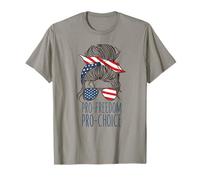 Pro Freedom Pro-Choice Messy Bun Roe Wade 4 Juillet SCOTUS Meme T-Shirt