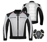 PRO FUTURE Veste de moto d'été percée imperméable à l'eau sans manches juges, blanc, L