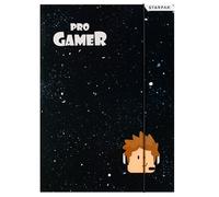PRO GAMER LAMINÉ Classeur scolaire avec élastique POUR JOUEUR A4 (PRO GAMER)