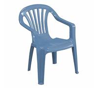 PRO GARDEN Chaise enfant Camélia – plastique empilable jardin Bleu 52x37x35 cm