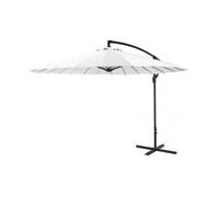 Parasol flottant - PROGARDEN - Shanghai 300 cm - Aluminium/Polyester Blanc - Manuel - Mât déporté
