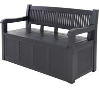 Pro Garden Pro Banc de jardin avec boîte de rangement / Banc de rangement de coussins -130x60x85cm -Noir