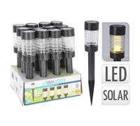 PRO GARDEN Solarlamp Antraciet RVS & Glas