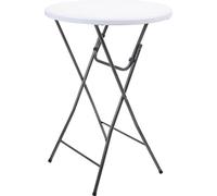 Table haute mange debout D80 pliable PE blanc