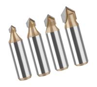 Pro-Grade 90° V Fraise à rainurer 12 mm Tige en acier pour la gravure et le profilage de meubles Fraise à bois