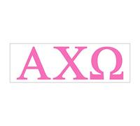 Pro-Graphx Alpha Chi Omega Sticker pour voiture, ordinateur portable, fenêtre, produit sous licence officielle, monogramme de groupe de filles Rose 6,3 cm