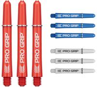 Pro Grip Shafts-Set of 93 Colours,Multicolour3 Size Options (Courte,Intermédiaire,Moyenne)Dart Stems,Accessoires de fléchettes professionnels,tige 2BA Multipack with Rings.[B1157]