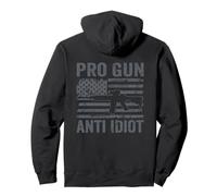 Pro Gun Anti Idiot - Deuxième amendement AR15 Drapeau USA (arrière) Sweat à Capuche
