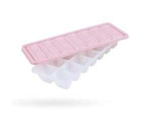 Pro Home Bac à glaçons « Rose » - Robuste - Avec couvercle - Pour congélateur, cocktail, whisky, eau, limonade - Bac à glaçons