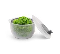 Pro Home Essoreuse à salade (2,7 litres, Ø20 cm) sans BPA, 3en1 - Essoreuse, passoire et saladier, manivelle 3D - Essorage sans effort, déshydrateur pour salade