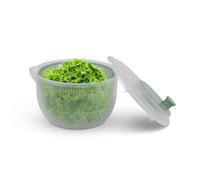 Pro Home Essoreuse à salade (2,7 litres, Ø20 cm) sans BPA, 3en1 - Essoreuse, passoire et saladier, manivelle 3D - Essorage sans effort, sécheur à salade