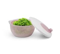 Pro Home Essoreuse à salade (4 litres, Ø25 cm) sans BPA, 3en1 - Essoreuse, passoire et saladier, manivelle 3D - Essorer sans effort, sécheur à salade
