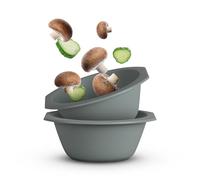 Pro Home Lot de 2 bols en plastique - Sans BPA - Passe au lave-vaisselle - Diamètre : 15,5 cm - Vert - En polypropylène incassable - Pour enfant - Salade de pâtes