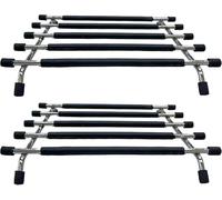 Pro Home Lot de 2 dessous de plat de cuisine en acier inoxydable résistant à la chaleur antidérapant pour casseroles et poêles chaudes (noir, lot de 2)