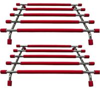 Pro Home Lot de 2 dessous de plat de cuisine en acier inoxydable résistant à la chaleur antidérapant pour casseroles et poêles chaudes (rouge)
