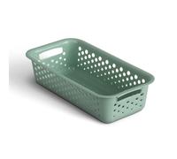 Pro Home Panier de rangement 0,7 l avec poignées - Sans BPA - Organiseur (20 x 10 x 5 cm/vert) - Panier pour salle de bain, cuisine, chambre à coucher