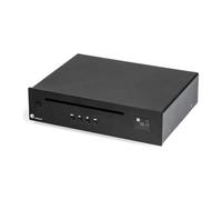 Pro-Ject CD Box E, lecteur CD compact avec mécanisme Red Book, noir | Chargement par fente, DAC interne, sortie RCA analogique et S/PDIF coaxiale, façade aluminium, boîtier métallique