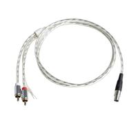 Pro-Ject Connect it Phono E câble phono RCA/mini-XLR True Balanced | Conducteur en cuivre OFC, fiches en laiton plaqué or, 1,23 m ; avec fiches RCA, 5P ou mini-XLR, aussi en True Balanced