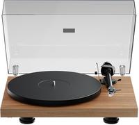 Pro-Ject Debut EVO 2, platine audiophile nouvelle génération avec bras en fibre de carbone, sélection électronique de la vitesse et cartouche Pick it MM EVO pré-montée, fabriquée en Europe (noyer)