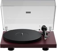 Pro-Ject Debut EVO 2, platine audiophile nouvelle génération avec bras en fibre de carbone, sélection électronique de la vitesse et cartouche Pick it MM EVO pré-montée, fabriquée en Europe (rouge vin