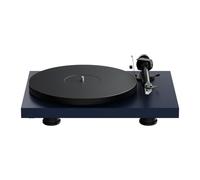 Pro-Ject Debut Evo 2, Platine Vinyle, Bras en Carbone, Bleu Acier satiné | Plateau en aluminium amorti par TPE, bloc de roulement du bras usiné CNC, antiskating adaptatif, Pick it MM EVO