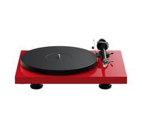 Pro-Ject Debut Evo 2, Platine Vinyle, Bras en Carbone, Rouge Brillant | Plateau en aluminium amorti par TPE, bloc de roulement du bras usiné CNC, antiskating adaptatif, Pick it MM EVO