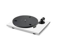 Pro-Ject E1.2 Phono, platine vinyle avec préampli phono, blanc mat | Préampli phono activable pour toute entrée ligne/CD, Plug & Play, plateau aluminium de 730 g, Pick it MM E