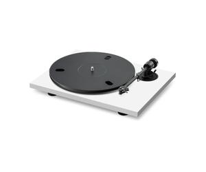 Pro-Ject E1.2 Phono, platine vinyle avec préampli phono, blanc mat | Préampli phono activable pour toute entrée ligne/CD, Plug & Play, plateau aluminium de 730 g, Pick it MM E