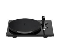 Pro-Ject E1 BT, platine vinyle avec émetteur Bluetooth, noir brillant | Émetteur BT 5.2 avec aptX HD et aptX Adaptive, préampli phono intégré, Audio Technica AT 3600 L, Plug & Play