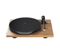 Pro-Ject E1 BT, platine vinyle avec émetteur Bluetooth, noyer | Émetteur BT 5.2 avec aptX HD et aptX Adaptive, préampli phono intégré, Audio Technica AT 3600 L, Plug & Play
