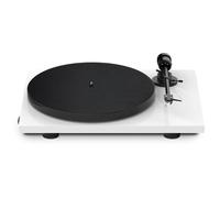 Pro-Ject Platine vinyle E1 Phono – Pointe elliptique AT3600L, préampli commutable, Blanc mat