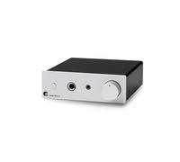 Pro-Ject Head Box E Amplificateur de Casque Micro Haut de Gamme - Argent | Format micro avec puissance de 665 mW, design discret en métal et panneau avant en aluminium pour une qualité audio pure