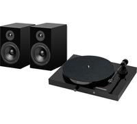 Pro-Ject Juke Box E1 + Speaker Box 5E OM5e High Gloss Piano Black Kit Turntable