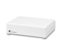 Pro-Ject Phono Box E, préamplificateur phono MM, égalisation RIAA, blanc | Pour cellules MM, circuit SMD selon le Dr. Sykora, blindage interne en métal, prises RCA plaquées or dur