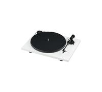 Pro-Ject Primary E Platine Vinyle Audiophile Plug & Play, Blanc | Moteur synchrone par courroie, Cellule Ortofon, Couvercle anti-poussière, Douille bronze, Fabriqué à la main en Europe