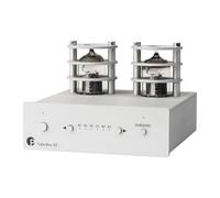 Pro-Ject Tube Box S2, préampli phono à lampes MM/MC, argent | MM et MC, 2 x ECC83 interchangeables, entièrement discret sans OpAmp, double mono, boîtier sandwich alu/métal