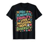 Pro Kindness Equality Love Inclusion Espoir Diversity Retro T-Shirt