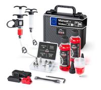 Pro kit Purge Freins vélos Disque Shimano, Tektro et TRP - Purgeur de Freins avec Instructions, 2× Huile minérale Liquide, Brake B