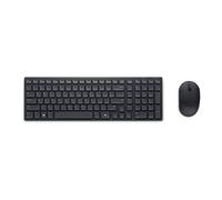 Pro KM555 - Ensemble clavier et souris - silencieux - compact - sans fil - 2.4 GHz, Bluetooth - QWERTY - Ukrainien - noir - avec 3 years NBD Advance