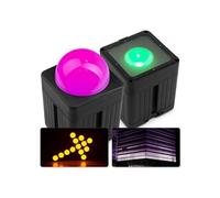 BeamZ Pro KUBE20BK - Lot de 2 Projecteurs PAR Uplight sur Batterie RGBAW-UV IP65 - Noir, 20 Watts Noir