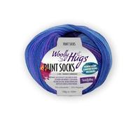 PRO LANA Woolly Hugs Paint Socks 209 Chaussettes de peinture Bleu roi/turquoise 100 g