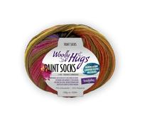 PRO LANA Woolly Hugs Paint Socks 213 Chaussettes de peinture Terracot/kaki/violet 100 g