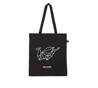 PRO' line Dshirt14 Sac Shopper avec Silhouette Classic Origami Dragon Tote Bag Shopper Dragon personnalisable avec nom accessoire écologique pour les amoureux des dragons, Noir , Taille unique