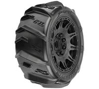 Pro-Line Pneus 1/6 Dumont Sand/Snow F/R 5,7" MTD 24 mm Black Raid (2)